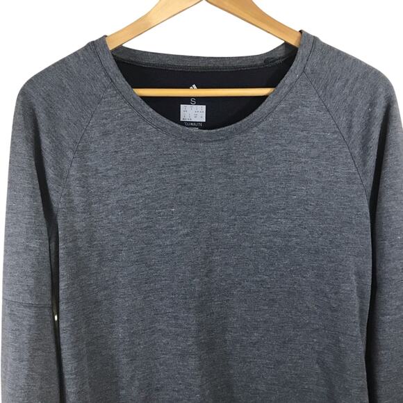 Adidas Climalite gray lightweight pullover sweater sweatshirt WOMENS SIZE SMALL - Picture 3 of 7